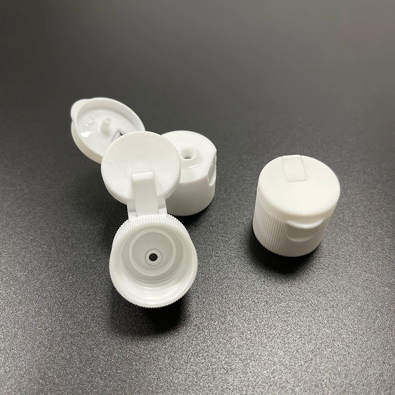 Wholesale custom Screw Cap Plastic Lids 20mm 24mm 28mm Cosmetic Packaging Plastic Flip Top Cap white Cap