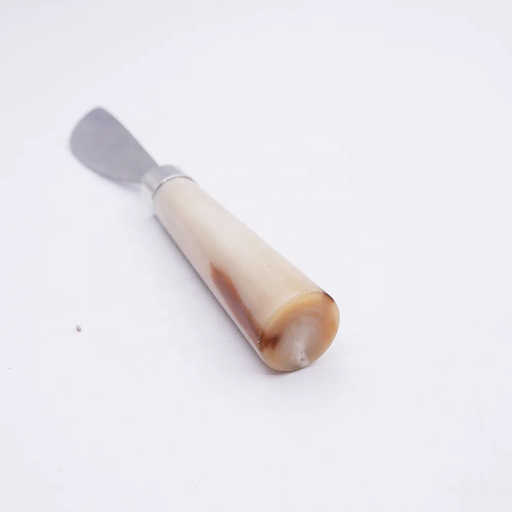 
nature buffalo horn handle stainless steel bread butter knife dessert spreader 