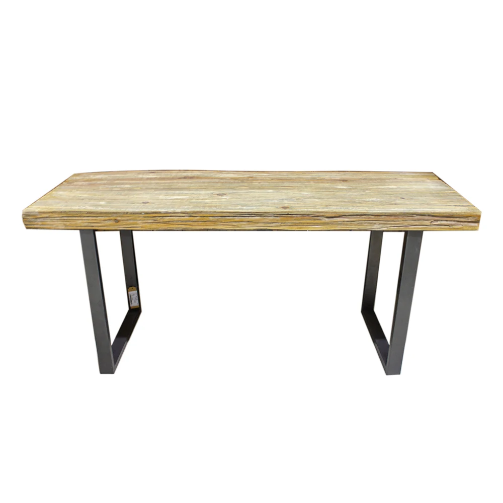 
Wholesale Best Price Handmade Furniture Rustic Hall Table Reclaimed Wood Side Console Table With Metal Legs 