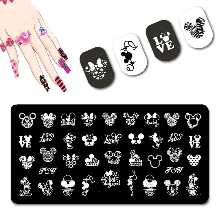 Stainless steel template 6*12cm nail art DIY tools custom nail art stamp board