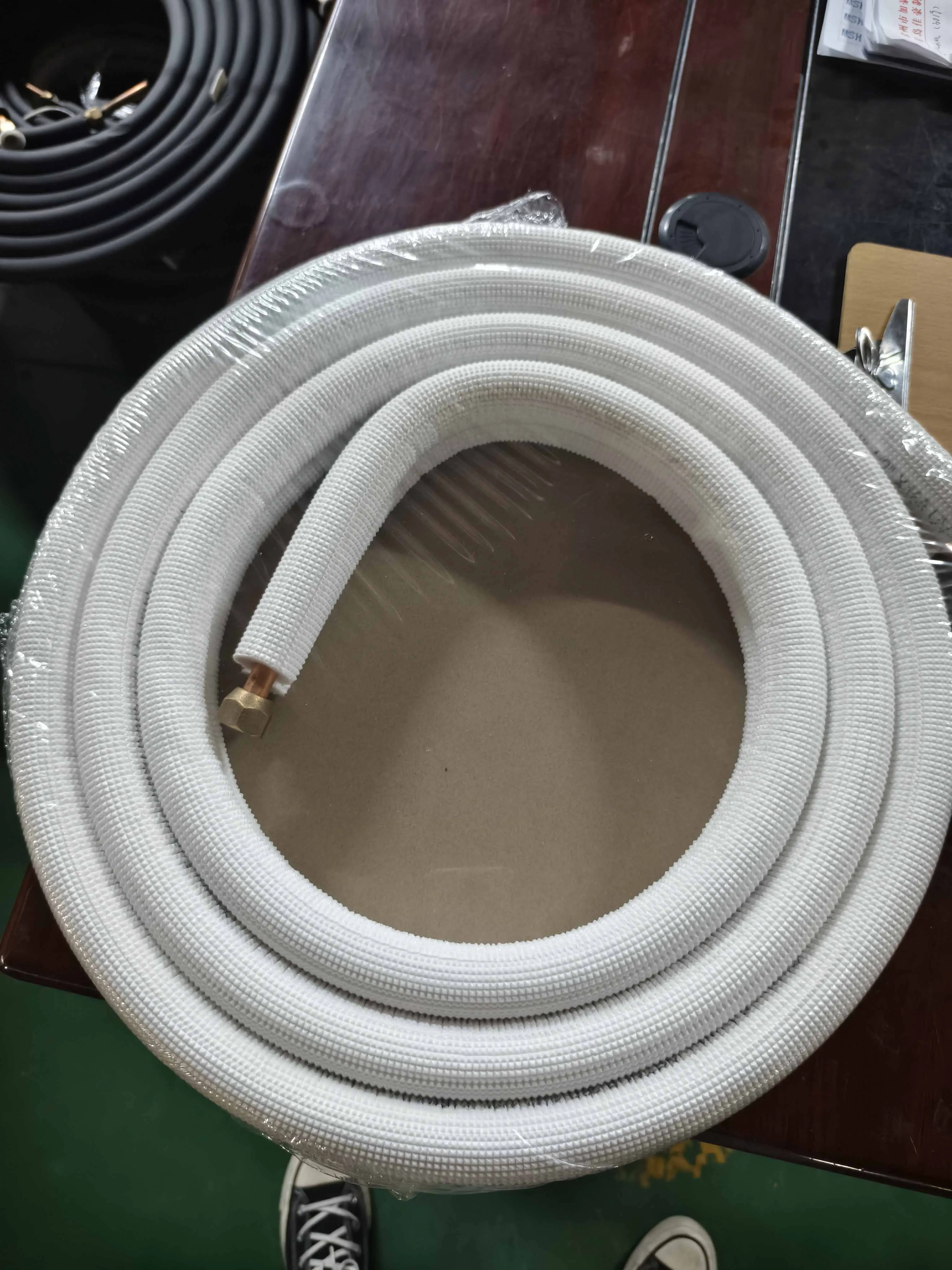 1/4 1/2 Ex-Price White PE Insulation Copper Line Set insulated copper tubing HVAC line sets connecting pipe for air conditioner