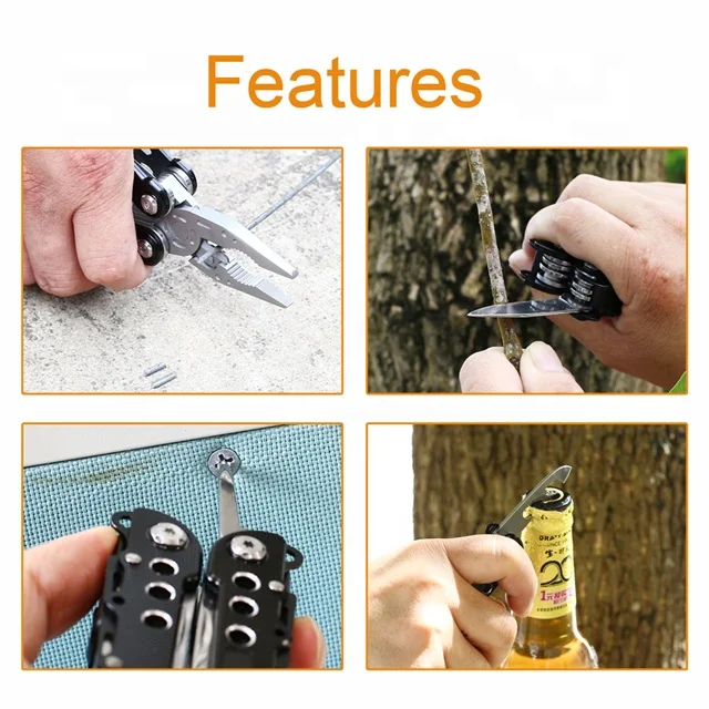 
hot sales knife camp, multi tool knife, black carabiner multi tools, 