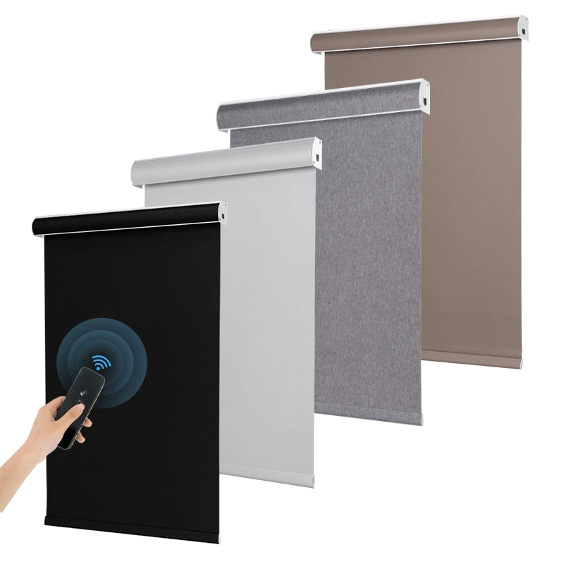 Motorized battery motor powered motorized smart blinds black out motorized shower roller blind bathroom