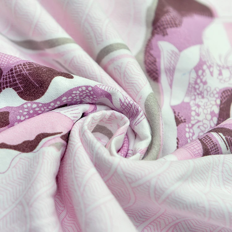 Wholesale Home Textile 100% Polyester Flower  Print Washable Cotton Fabric For Bed Sheet In Roll