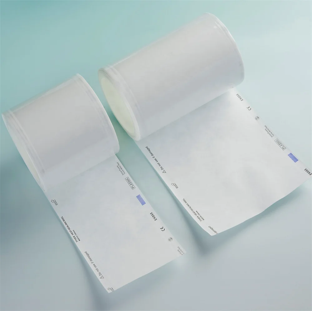 Medical Polymer Material Tyvek Sterilization Roll Pouch Sterile Reel For Clinic Application Temperature-sensitive Device Packing