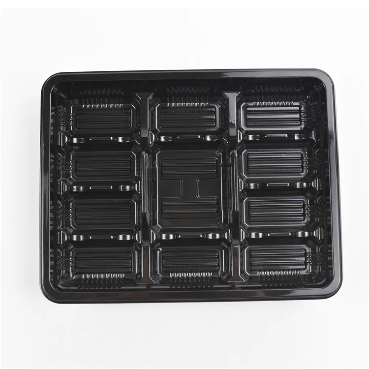 SM1-1213Black Bento Box For Take Out Packaging /Bento Box Disposable Plastic Pet Bento Box dumpling blister tray