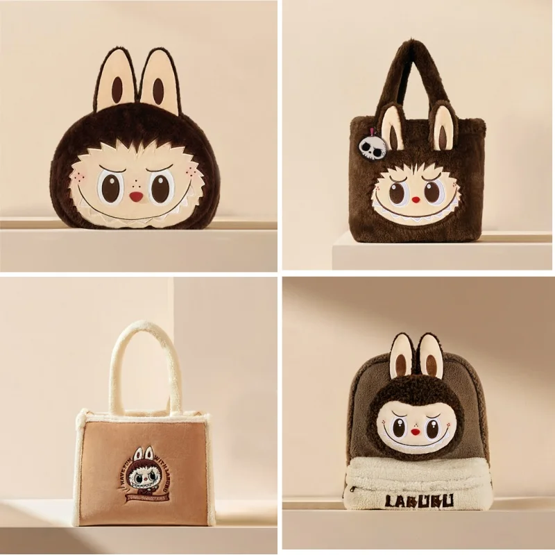 Genuine Bag Classics Series Labubu Big Head Backpack Sherpa Backpack Tote Bag Rummage Through The Bag Surprise Christmas Gift