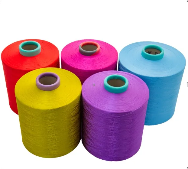 A Grade Hot Sale 100%Polyester Dope Dyed Yarn DTY 150/48 300/96 Nim for Home Textile Rope/Elastic