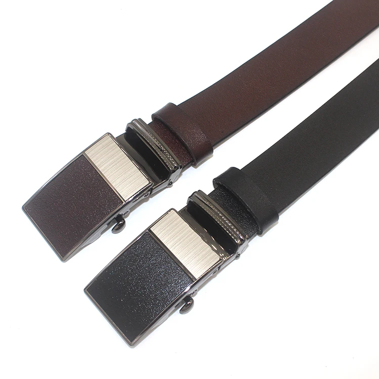  High Quality Metal Buckles Split Genuine Leather Waist Men Designer Western