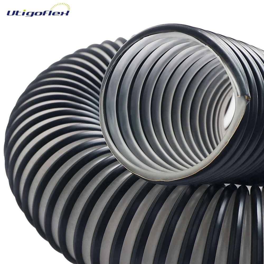 Hvac System Pu Polyurethane Duct Flexible Ventilation Air Ducting For Abrasive Solids, Dust, Powders and Ventilation System
