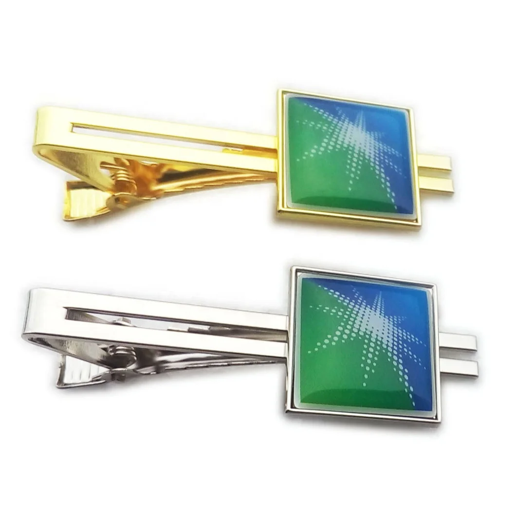 Зажим для галстука мужчин металлический зажим серебристого цвета простой дизайн под заказ разные типы