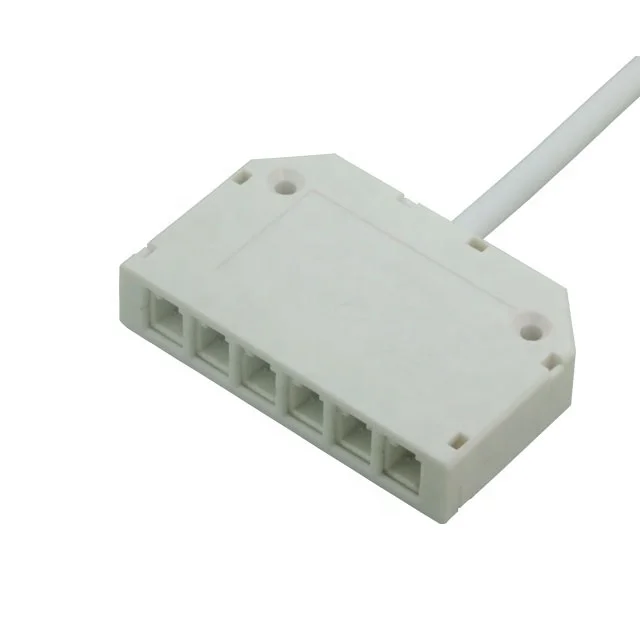 Новое поступление 6-way RGB полоса соединителей с 2 м плоский ленточный кабель 4pin plug-для детей возрастом от 12V светодиодные полосы света и прожекторы