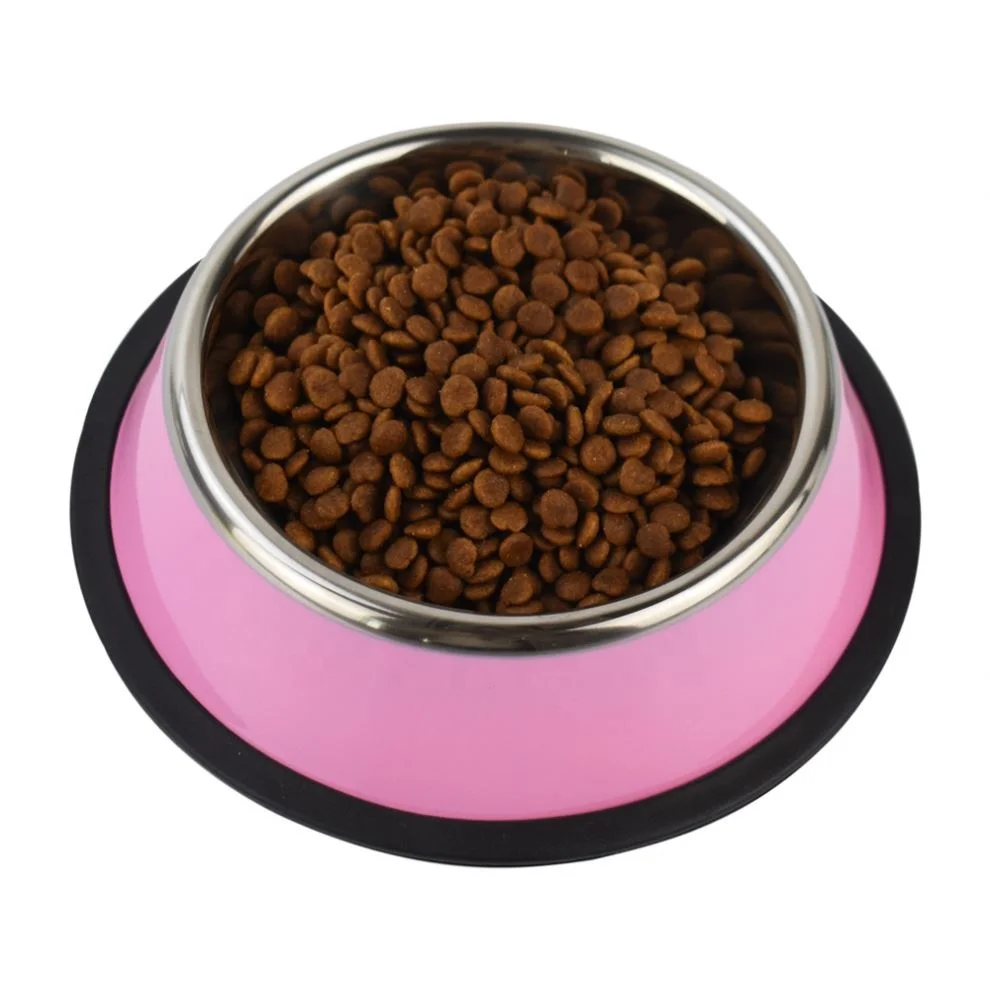 Customized color stainless steel pet bowl Anti slip slow feeder dog bowl water food bowl double stainless steel pet
