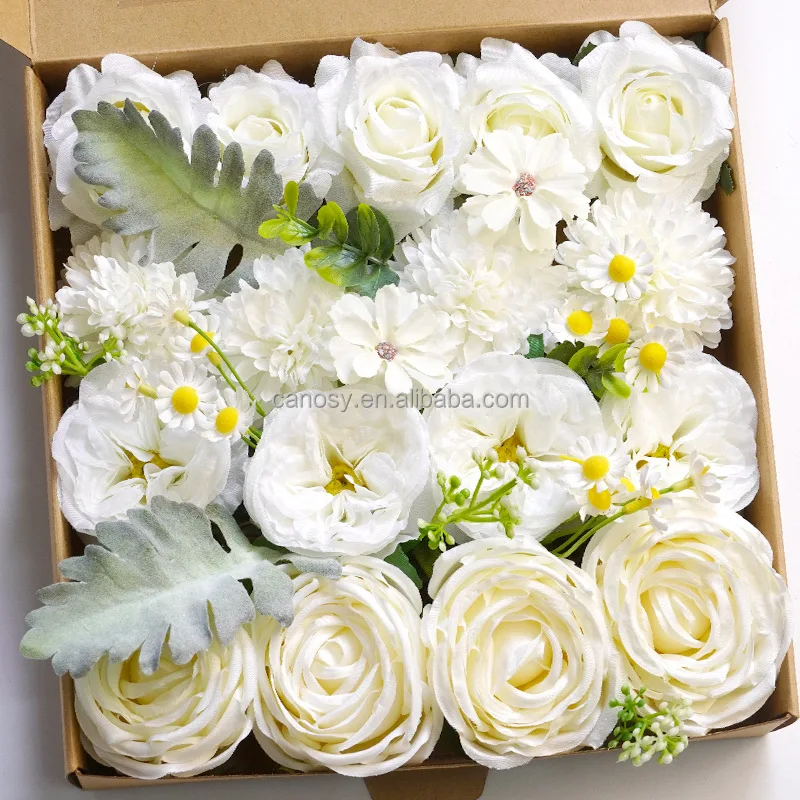 Home Decor Artificial flowers set silk flower Wedding Decoration Flowers Simulation Rose bouquet