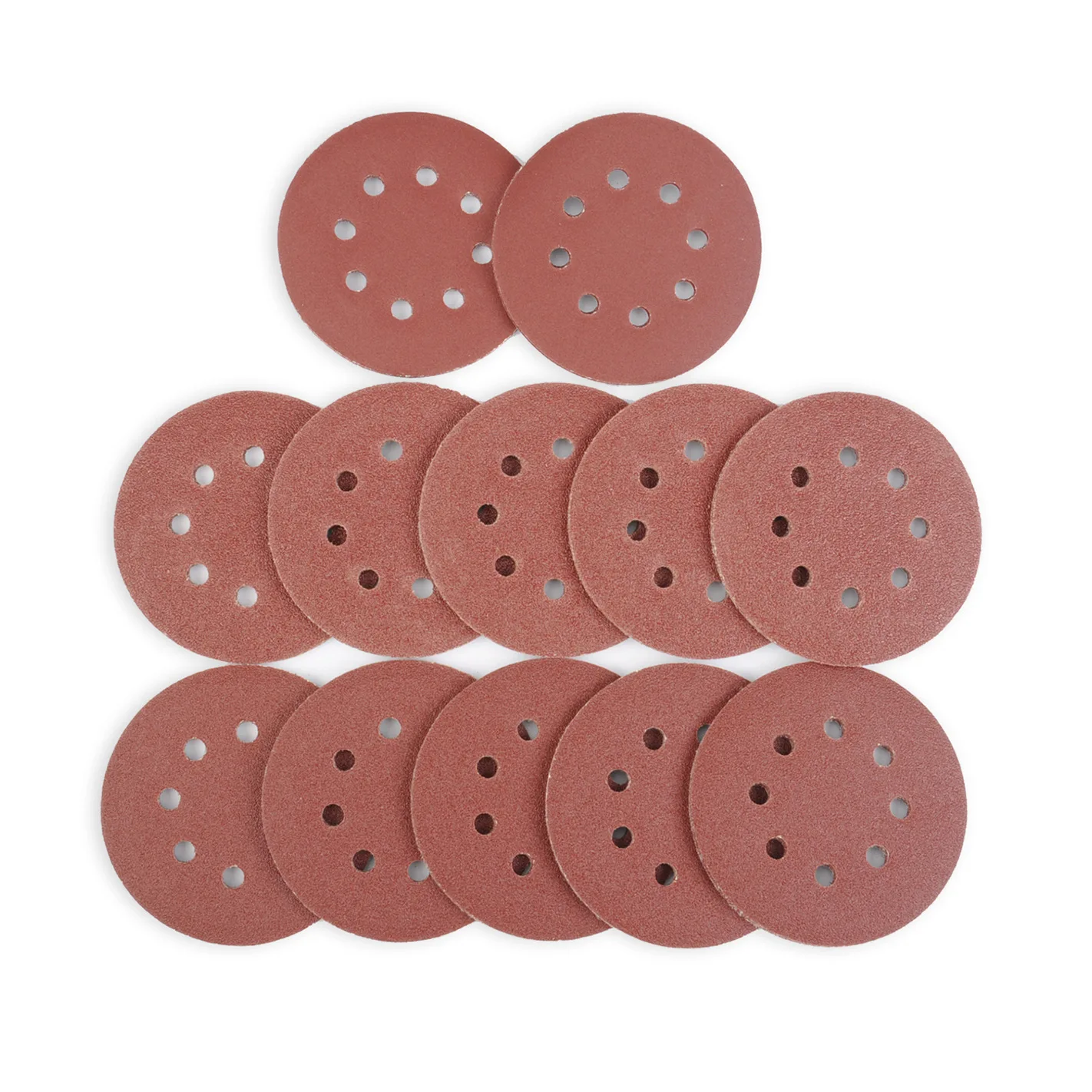 125mm 5 Inch Red Abrasive Discs  Aluminum Oxide Hook And Loop Sanding Disc 120 Grit Sandpaper Sander Round Sand Paper