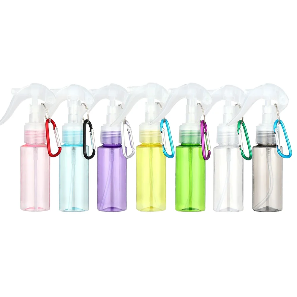 20/410 Plastic PET Colorful Hand Sanitizer Alcohol Spray Bottle with Mini Trigger Mouse Sprayer and Carabiner