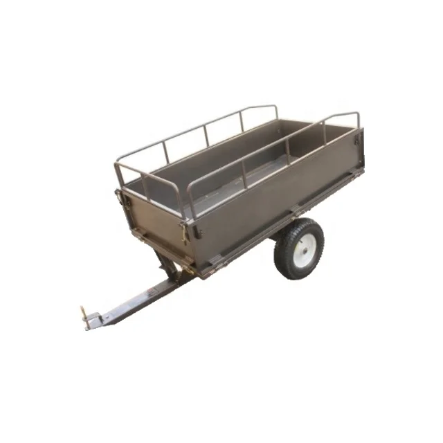 
Heavy duty sheet metal multi-function garden tilting trailer 