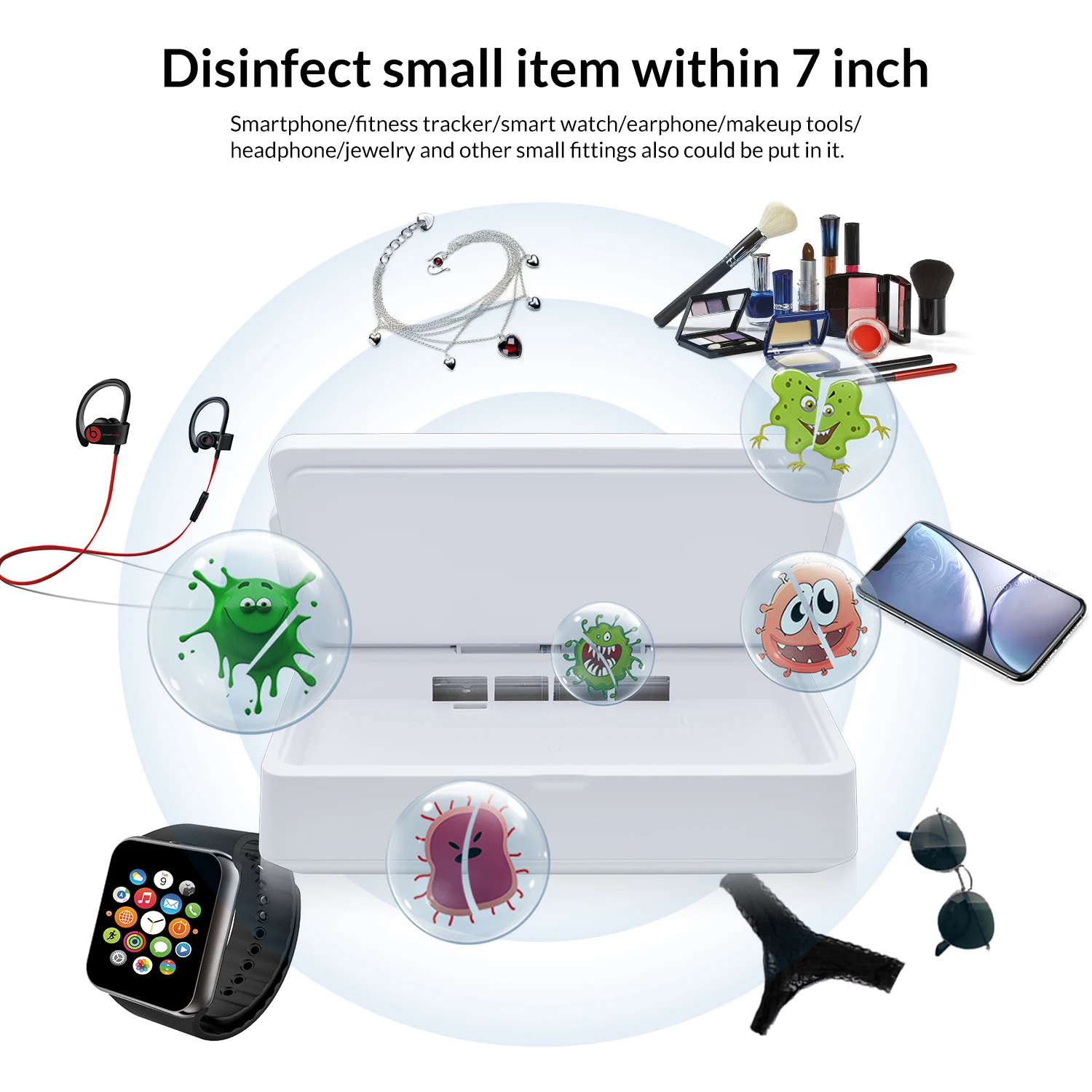 Newest Design UVC UV sterilization box High Quality Big Lamp Led Portable Light UV Sterilizer Box