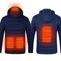Outdoor Windproof Washable 3-speed temperature control Usb 5V Winter Heated Men Jacket