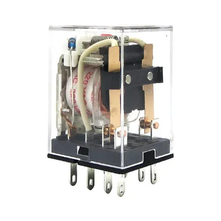 DELIXI CDZ9 series big current high performance AC/DC 6V 12V 24V 36V 48V 110V 220V 380V 10A 8 pins relay with relay base