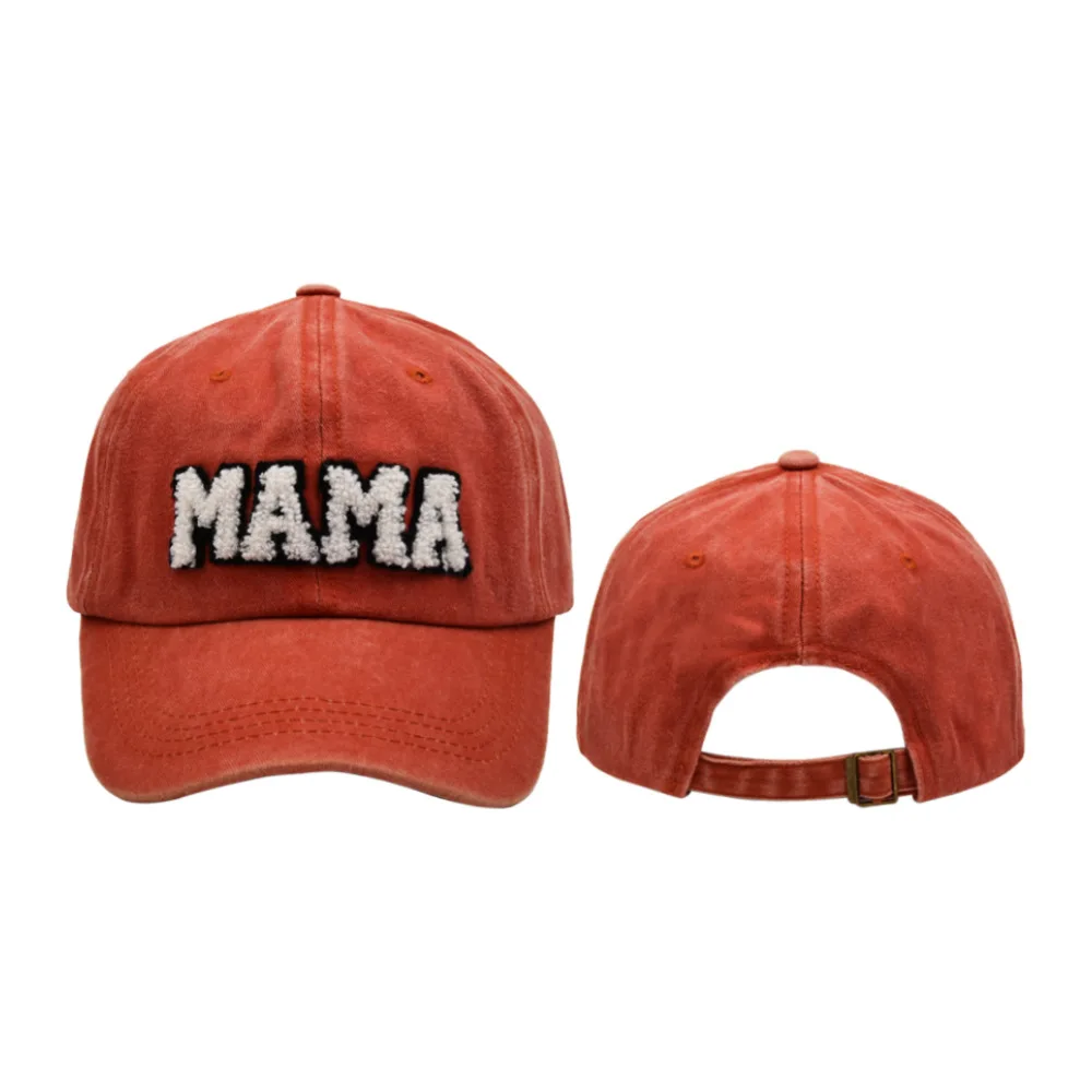 New Arrival Adjustable Washed Cotton Embroidered MAMA Dad Hat Sports Hats for Women