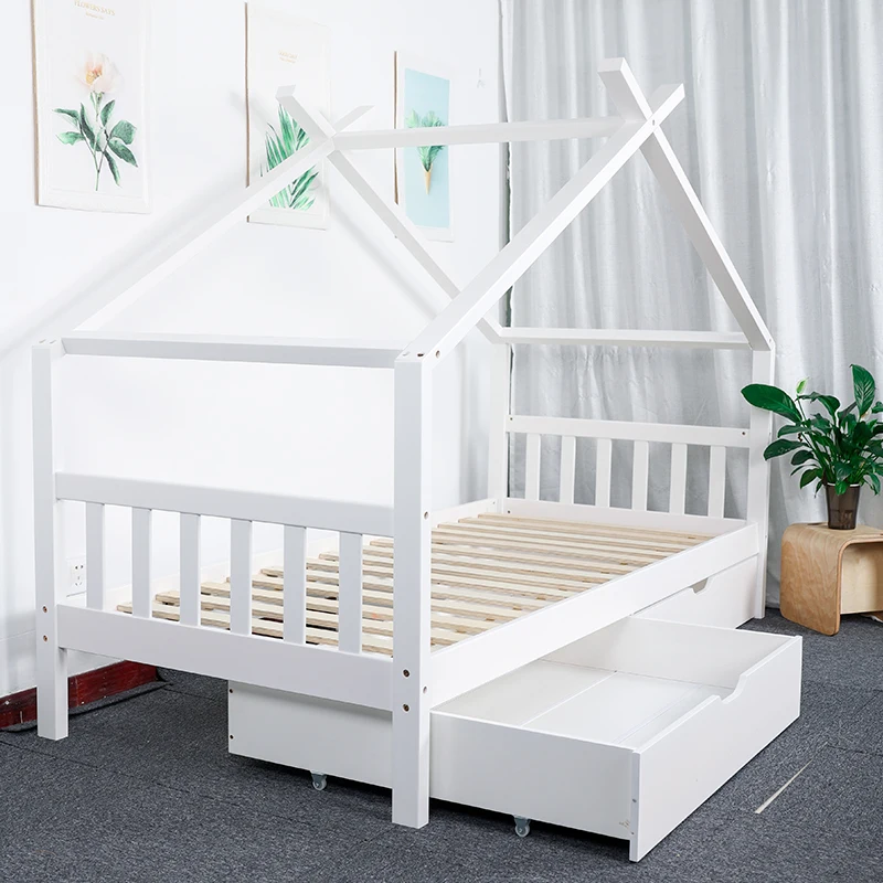 2022 Hot Selling Wholesale Pine Wood Kids Bed toddler Tree House Bed