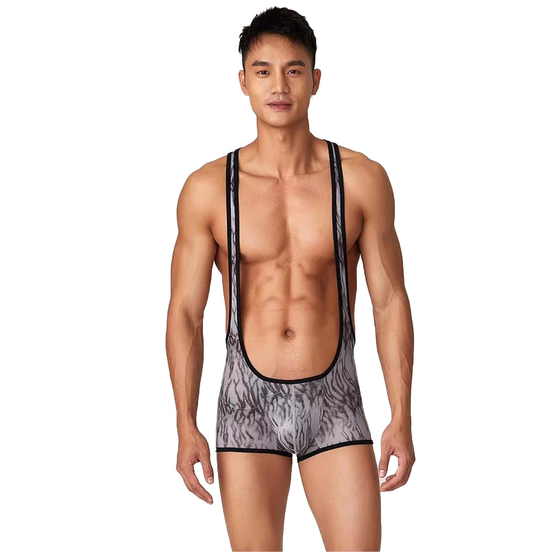 Custom Bodysuits Man Underwear Sportswear Male Bodysuit Gay Man Printed Underwear