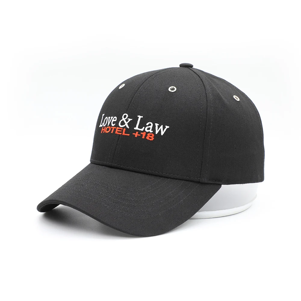 Meidiney BSCI Manufacture Custom 6 Panel Mens Plain Black Embroidery Logo Baseball caps