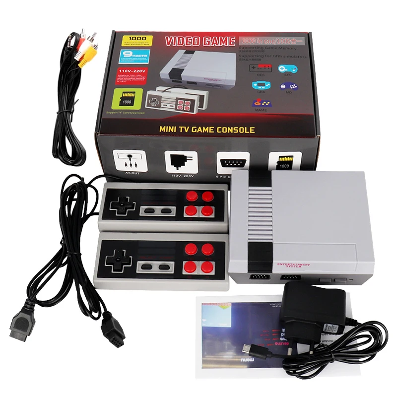 HD мини ТВ игровая консоль 1000 игр Ретро Ностальгический для SFC MD GBA NES MAME игровая консоль 8 бит с TF картой для экономии игрового прогресса
