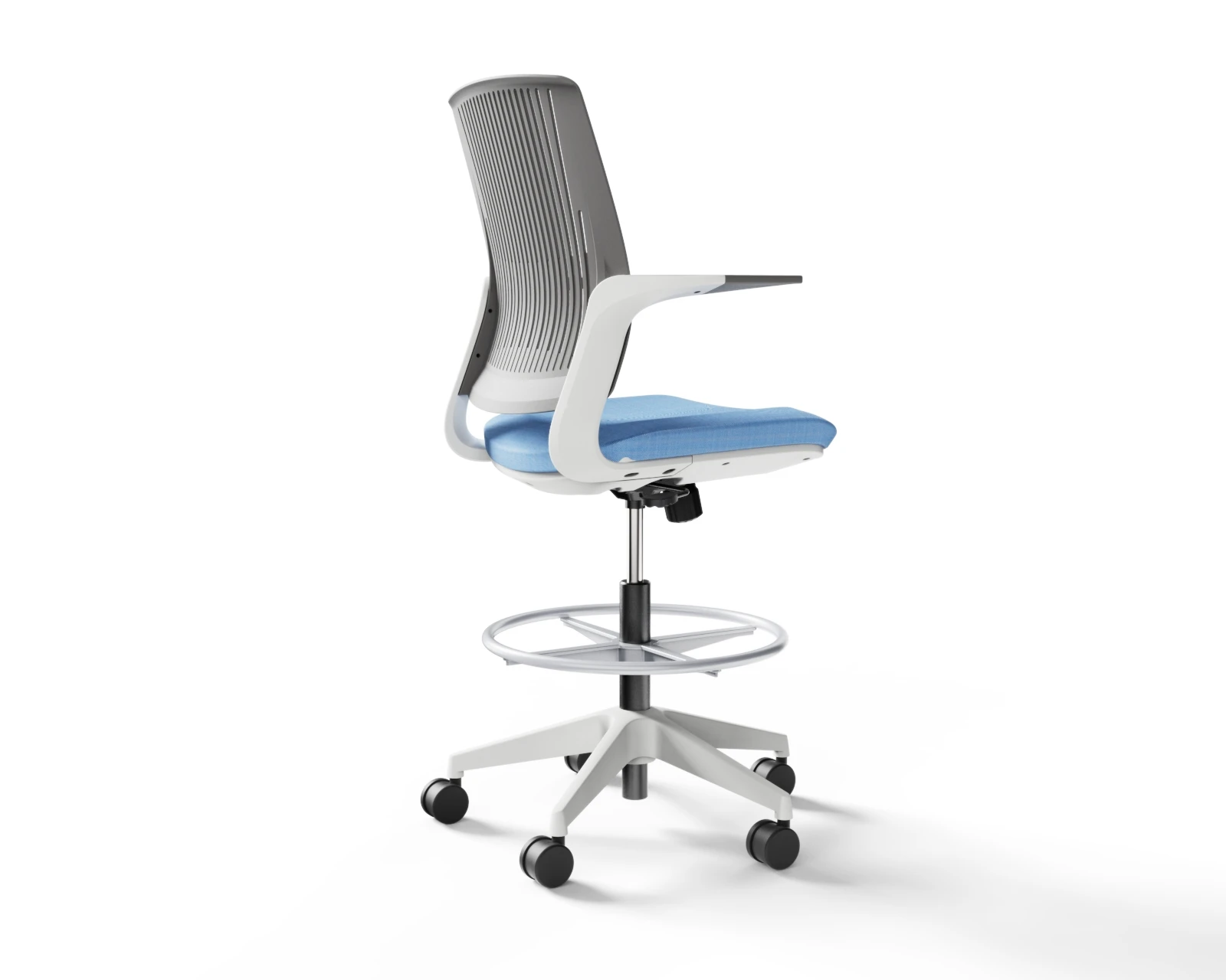 KingMay Bar Stool Steel Case Stool Adjustable Swivel Stool Chairs