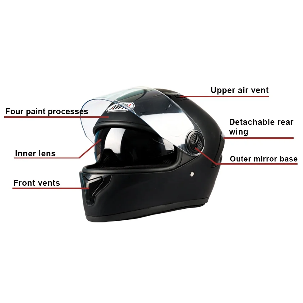 High Quality PC EPS Full Face Motorcycles  Helmet Unisex Motorcycle Motocross Motorbike  Motorcycle Helmets For Adults  Off Road