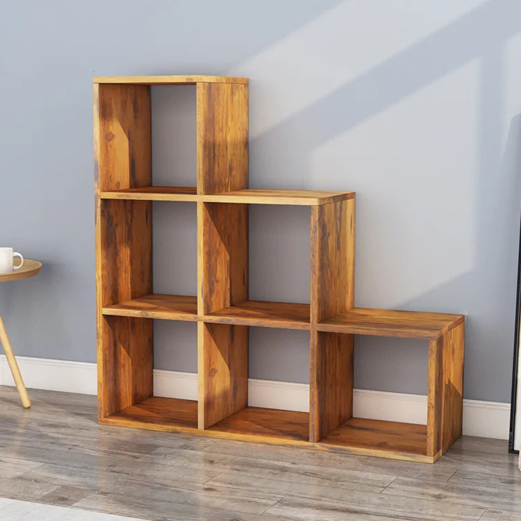 Living Room Furniture New Product Hot Selling Household Storage White Wooden Bookcase Bookshelf Ladder