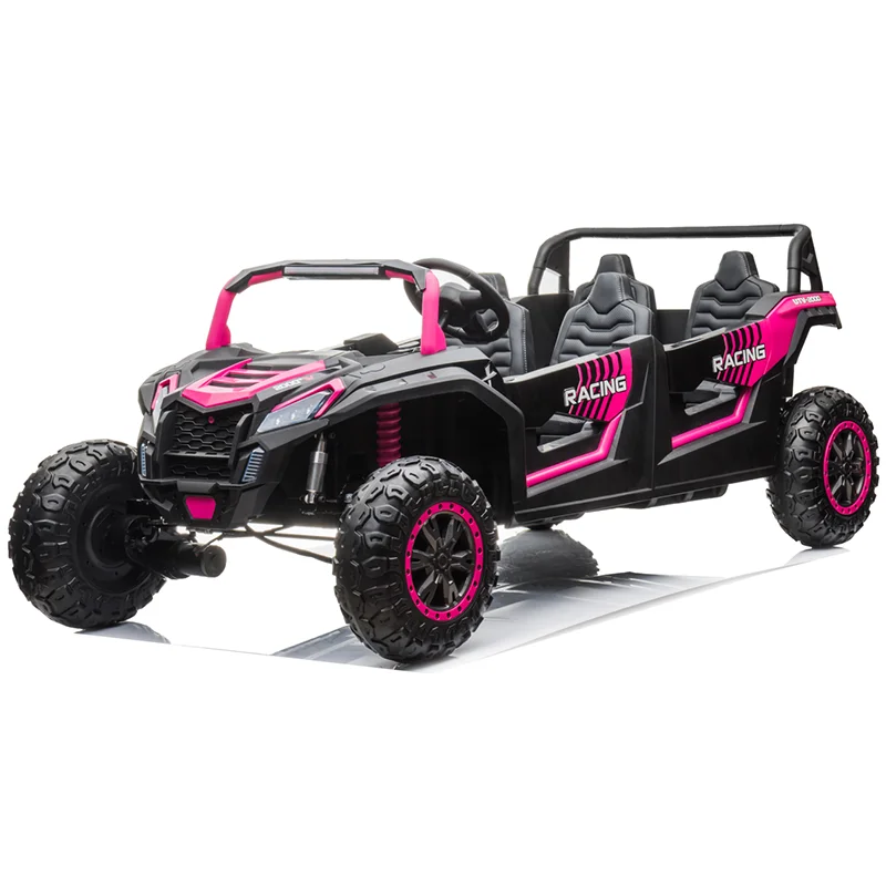 Unisex 2-Seat Kids Electric Car Cool Design Drive Battery Operated Ride-on Toy with MP3 Function Plastic Material for Boys Girls
