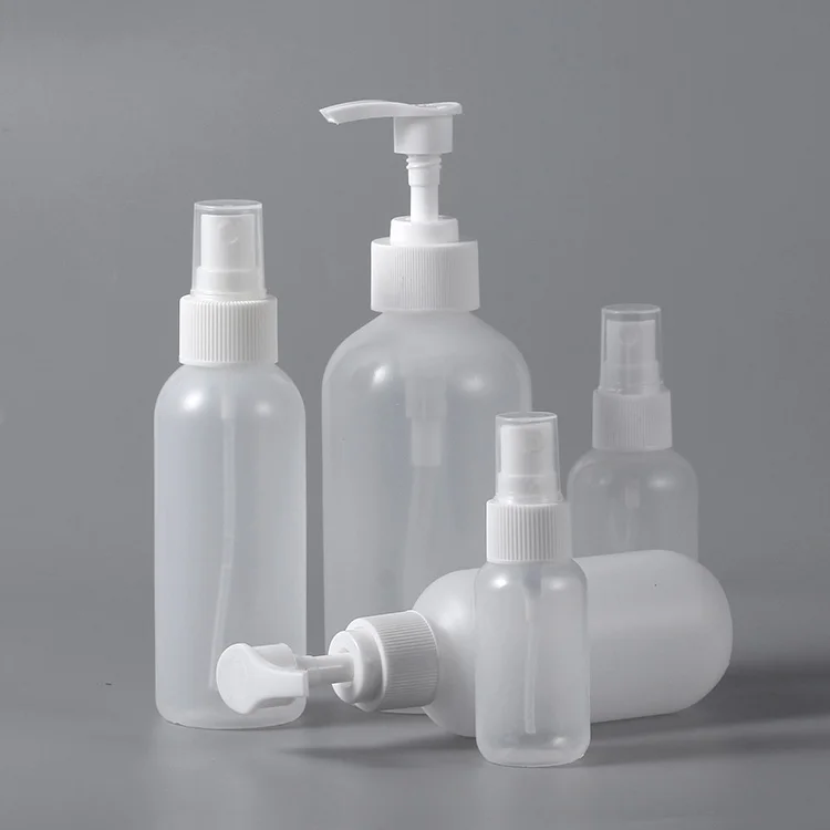 bottle manufacturer 2oz 3oz 4oz 8oz PE boston round recycling plastic bottle with sprays