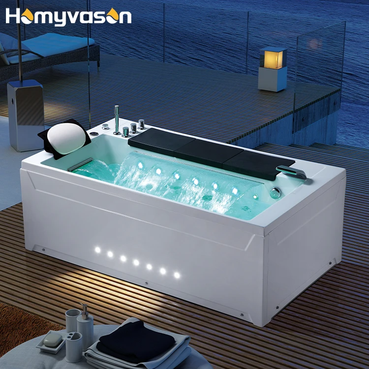 Современная Роскошная акриловая комнатная Ванна Jakuzzi Прямоугольный дизайн отдельно стоящий джакузи Jaccuzi спа массаж большая