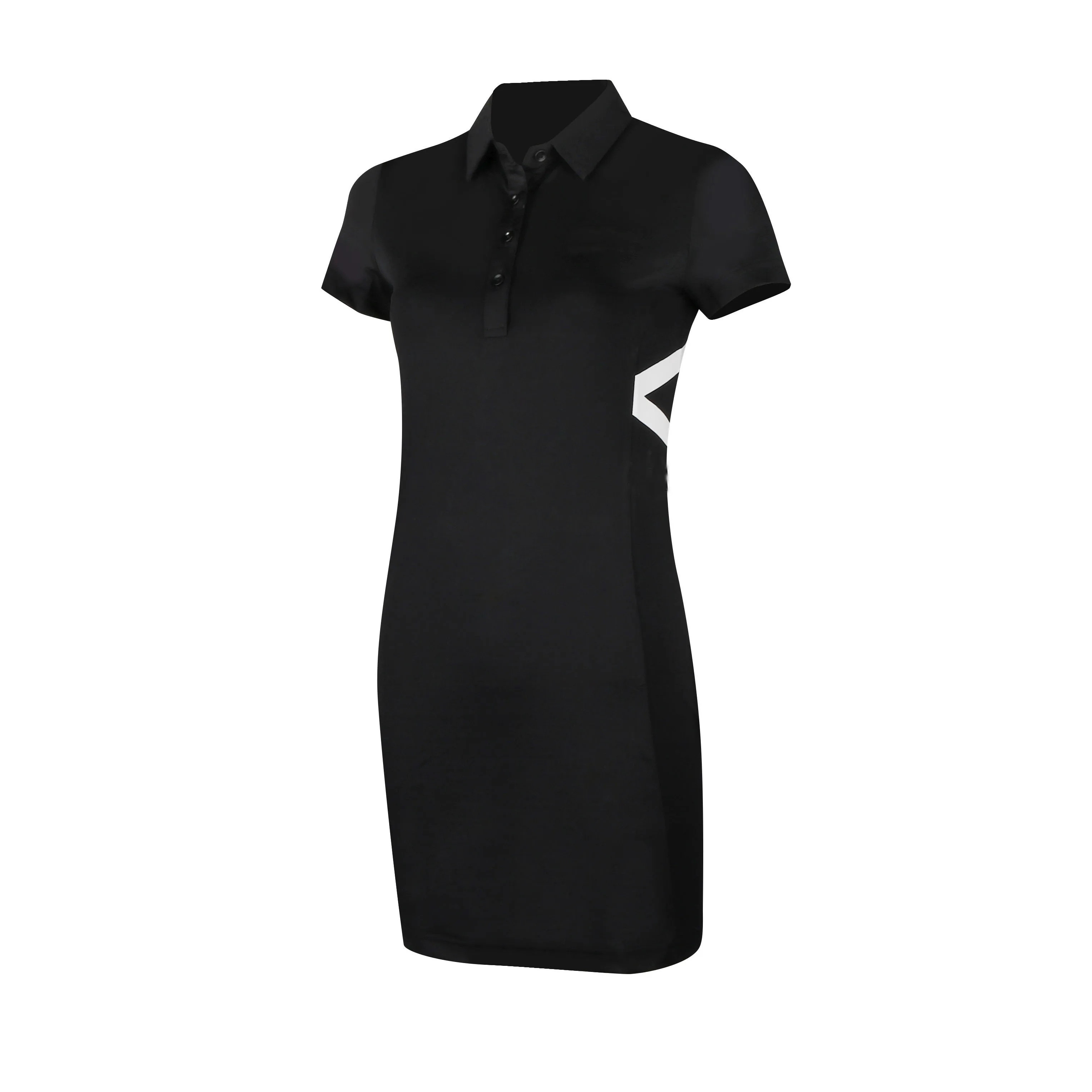 Спортивная Базовая Комбинированная юбка с коротким рукавом, женское платье-поло для гольфа, одежда