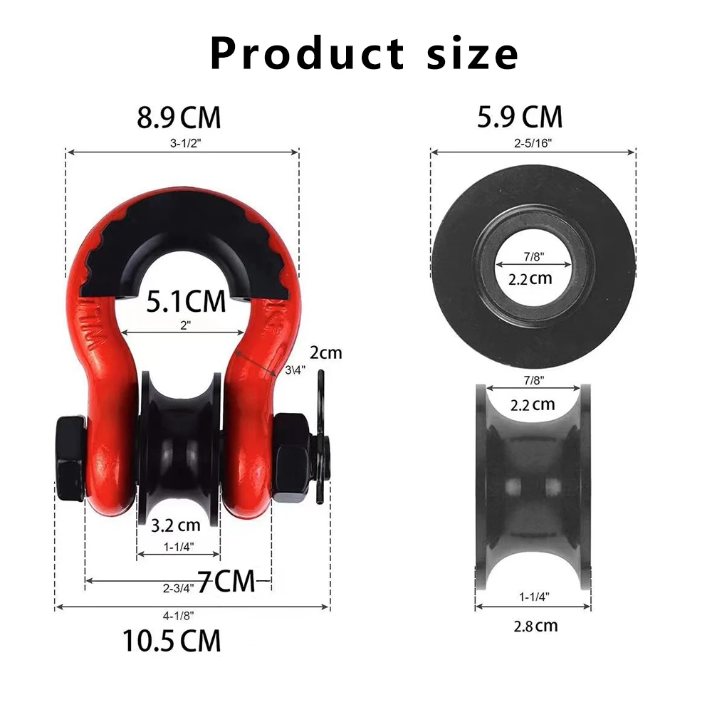 Shanghai Sanfu JL1298 U Rear Tow Hook Trailer Hitch Receiver Towing Winch Cable Recovery Rescue Hook For Jeep W rangler JL 18+