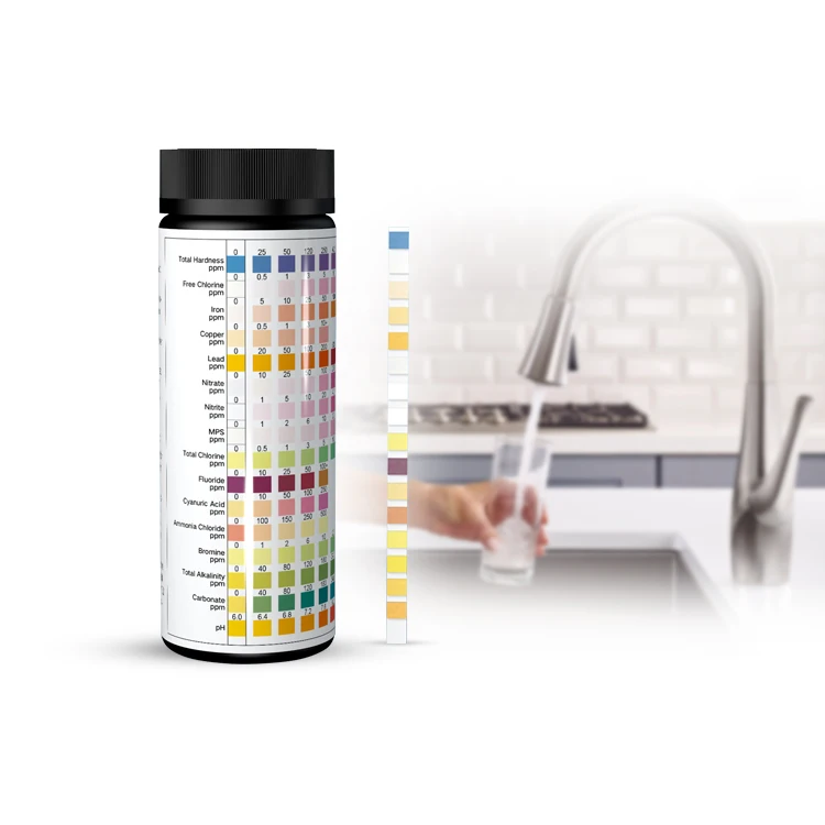 16 in 1 Accurate Water Hardness Test Strips for Home Well Water Aquariums Swimming Pools Drinking Spa Hot Tub Bath