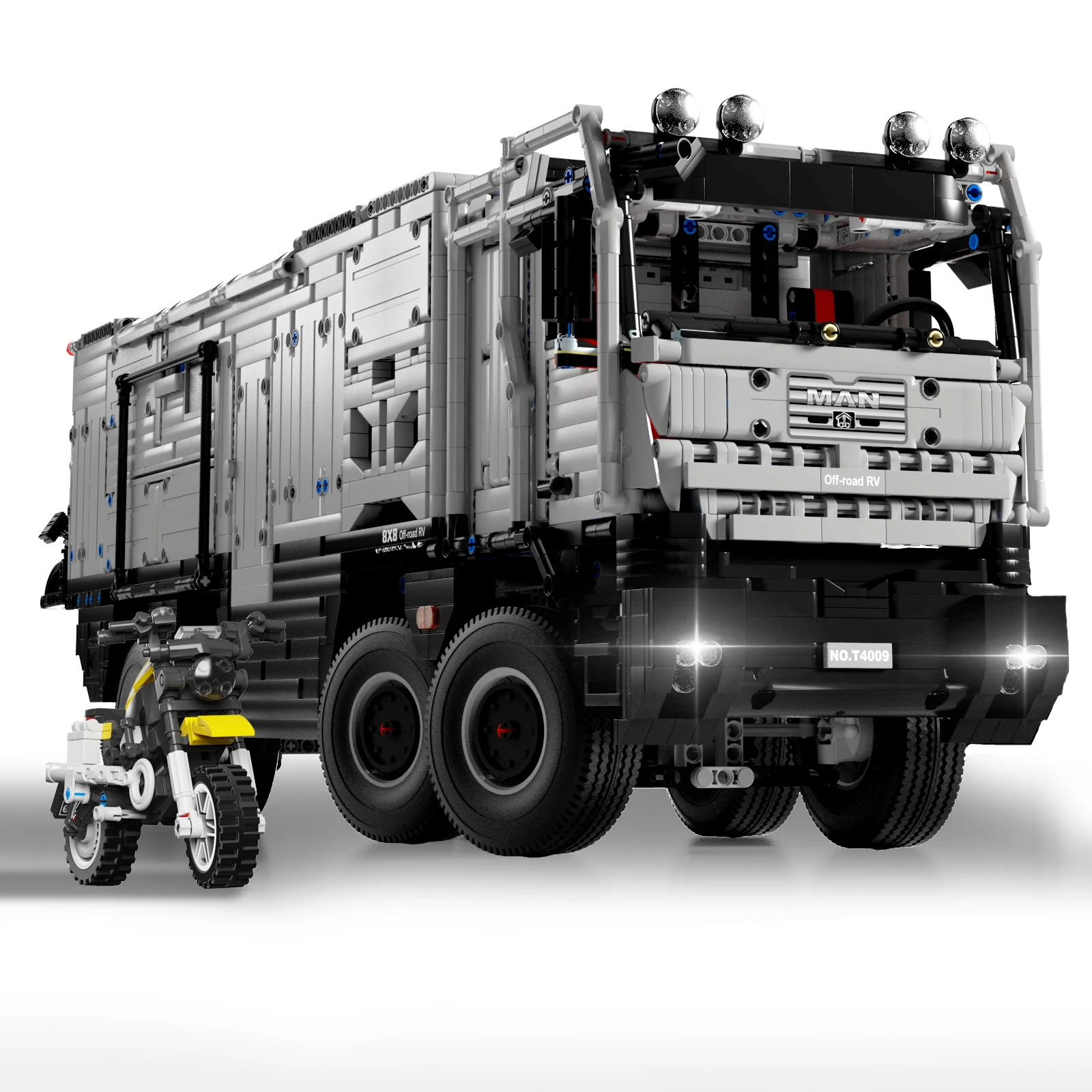6068PCS 8x8 Luxury Expedition Camper High-Tech MAN RV off-Road Remote Control Assembly Bricks Building Blocks MOC Adult Toys