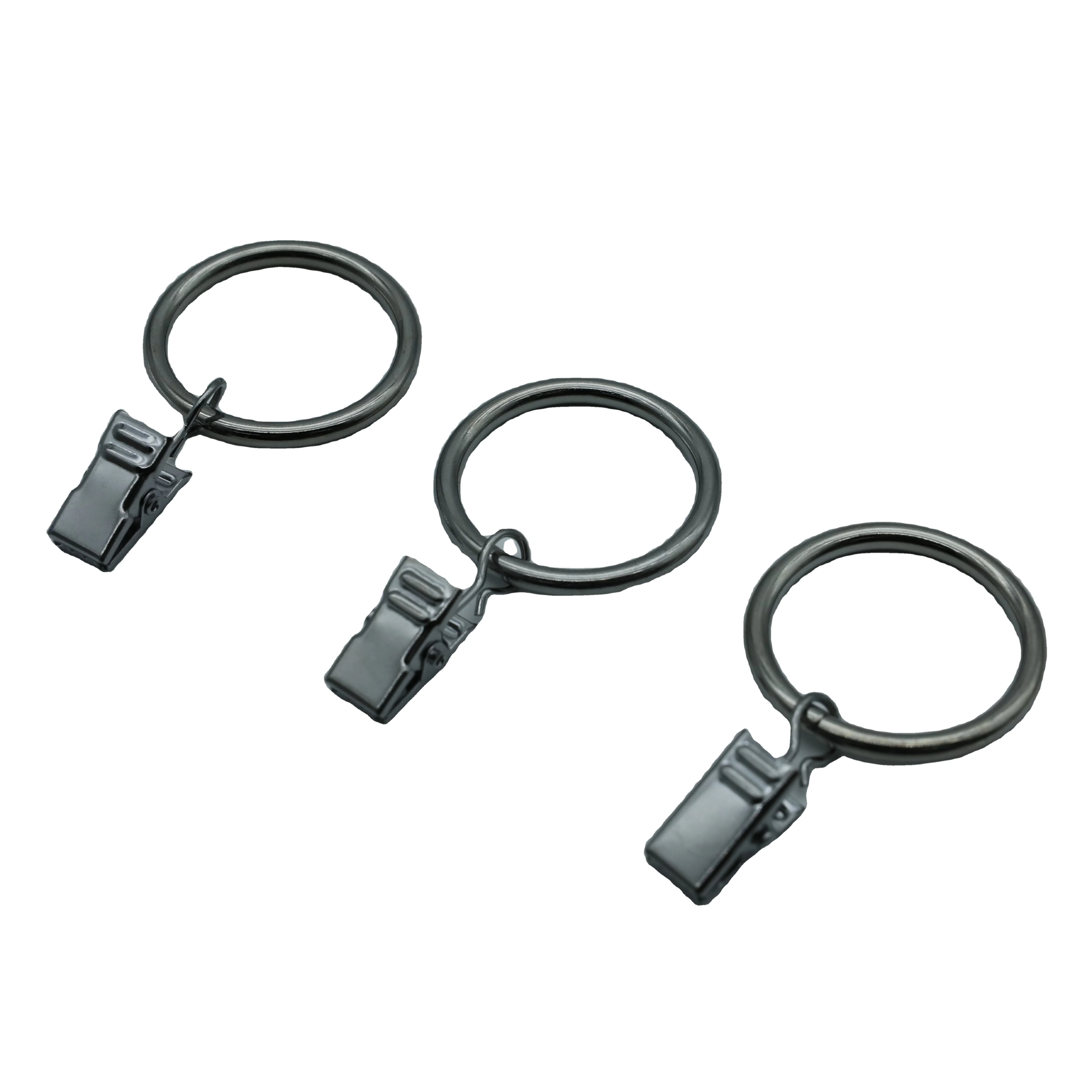 Metal Hanging Hook Ring Clip Shower Rod Hooks Stylish Metal Heavy Duty Curtain Rings with Clips