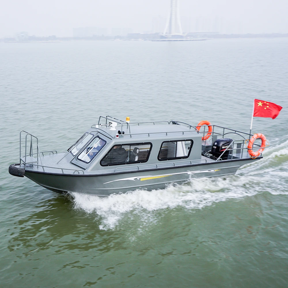 New design durable high speed 650 half-top aluminum jet boats passenger speedboat