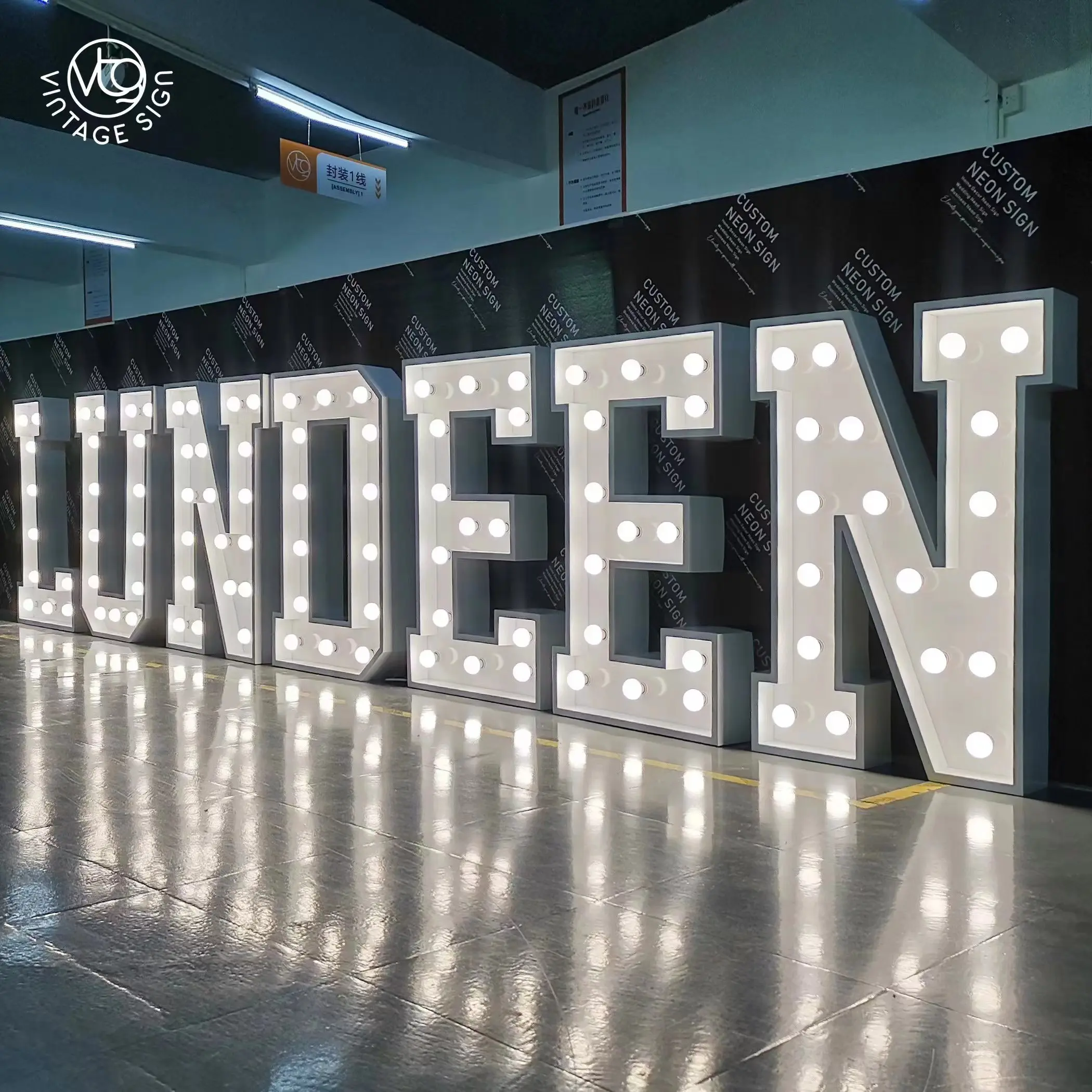 5ft 4ft 3ft Letter Rgb Led Bulb Light up Numbers Letters for Wedding Big Marquee Custom Metal Led Marquee Light Bulb Letter