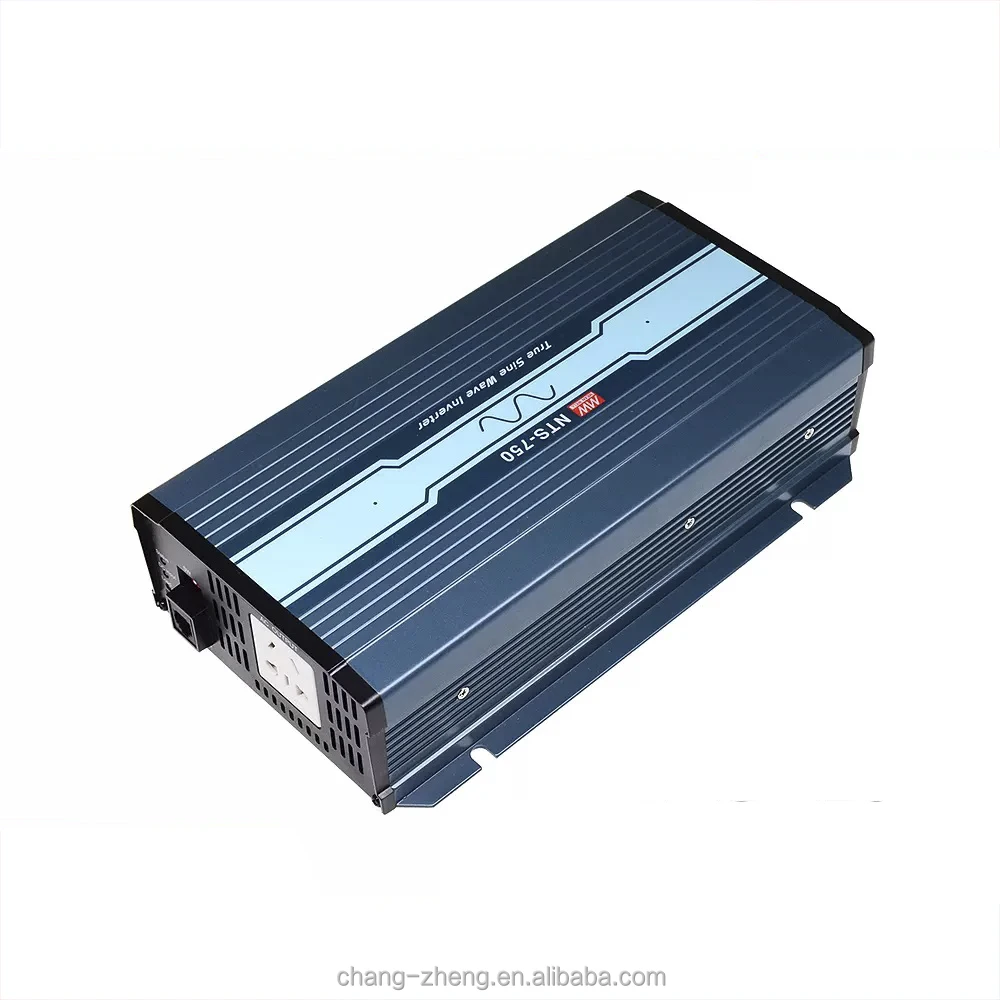 Meanwell NTS-750 750W Pure Sine Wave DC to Ac Home Car Power Inverter DC 12V 24V 48V to AC 200V 220V 230V 240V Solar Inverter
