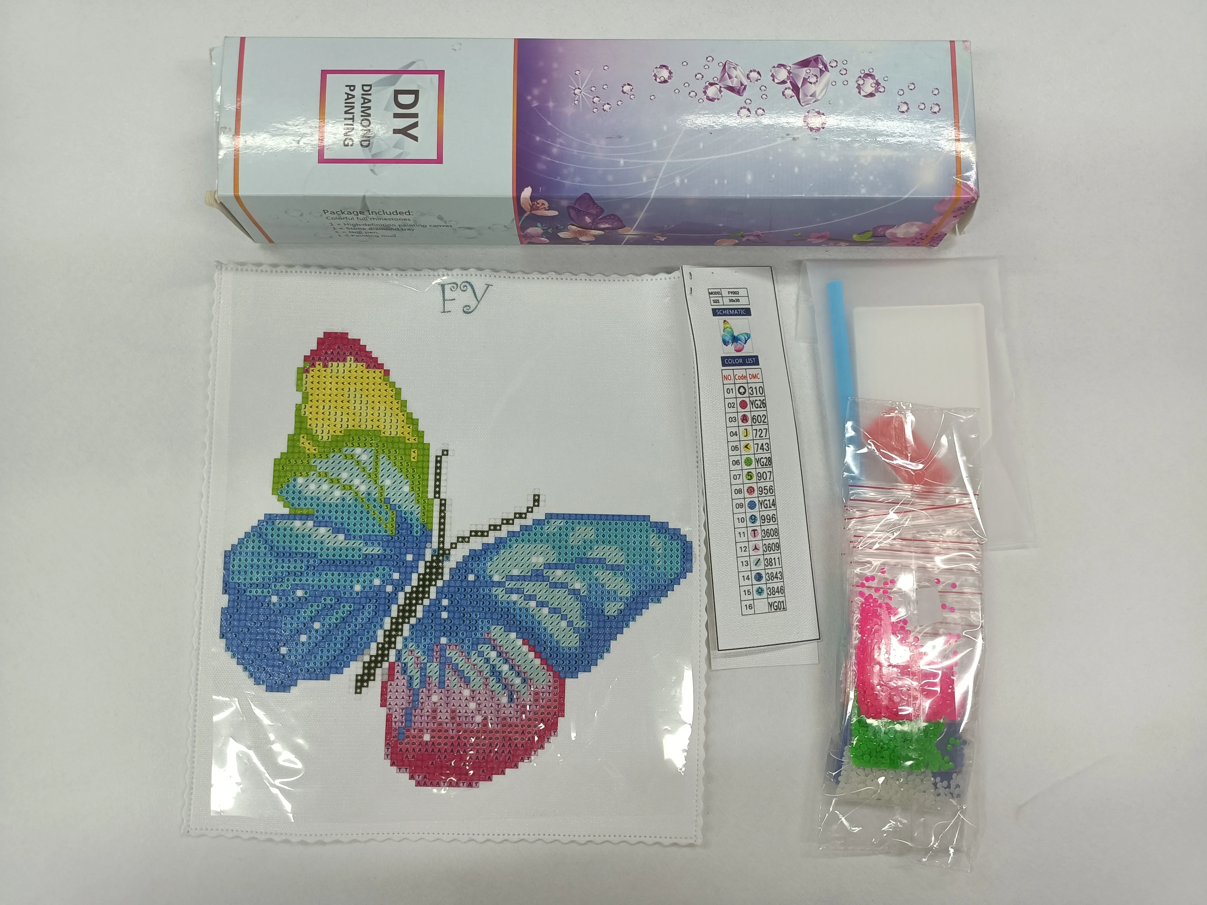 FY Personalized Customizable Diamond Painting By Numbers Accessories Colorful Paper Box Custom Logo/size Painting Packaging Box