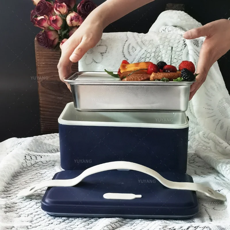 Новый дизайн 80 Вт подогреватель еды Герметичный портативный 110 В 220 в 12 24 2 1 для домашнего автомобиля Электрический Ланч-бокс