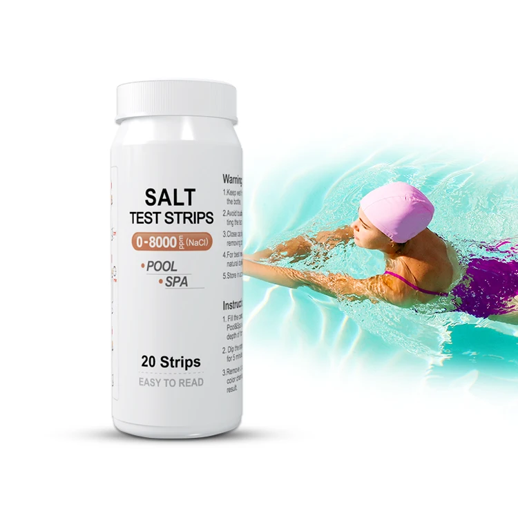 Salt test strips NaCl swimming pool testing strips sodium chloride pool test strips
