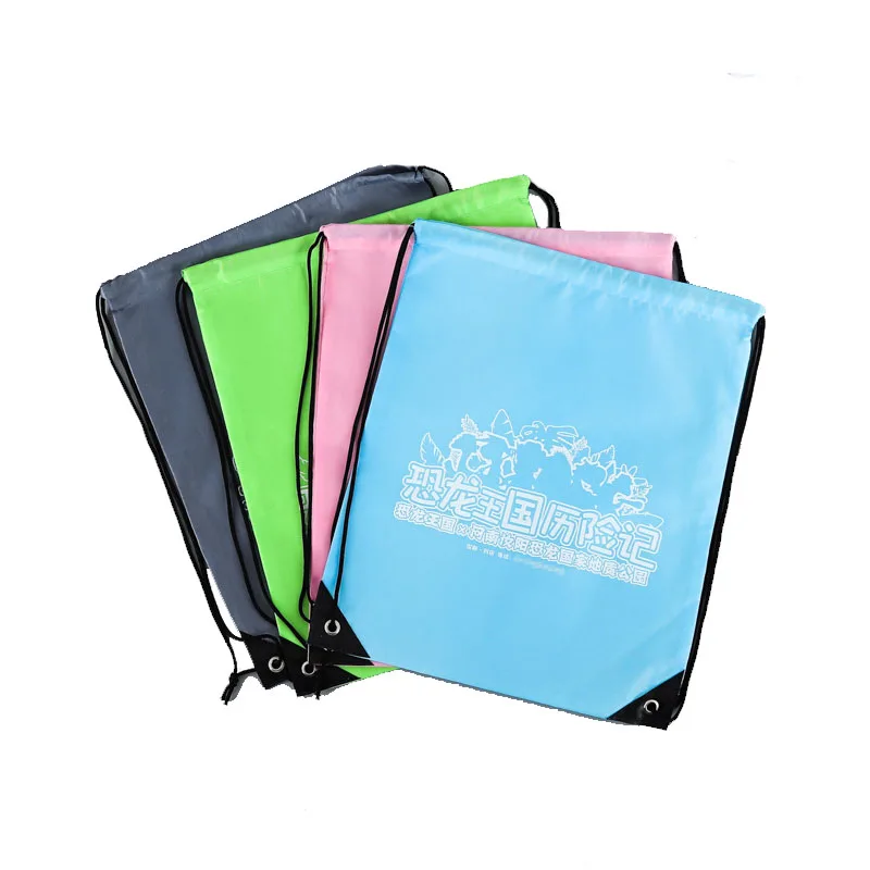 Foldable Backpack Drawstring Bag Rpet Material Rpet Gym Bag Running Drawstring Rpet Foldable Shopping Polyester Bag