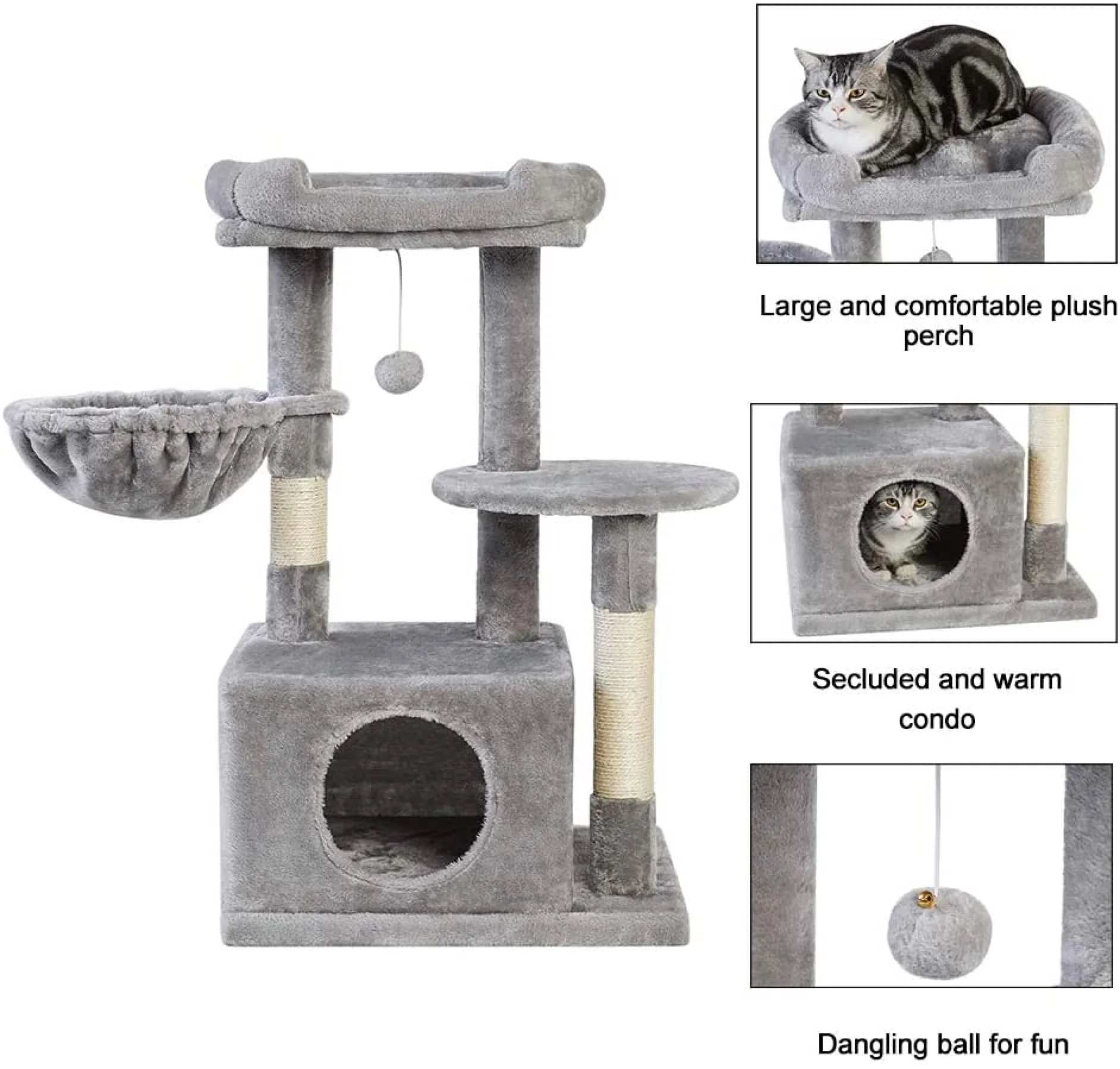 Manufacturer wholesale hot sale pet product sisal scratch post  cute zebra shape black white cat scratcher tree tower condo