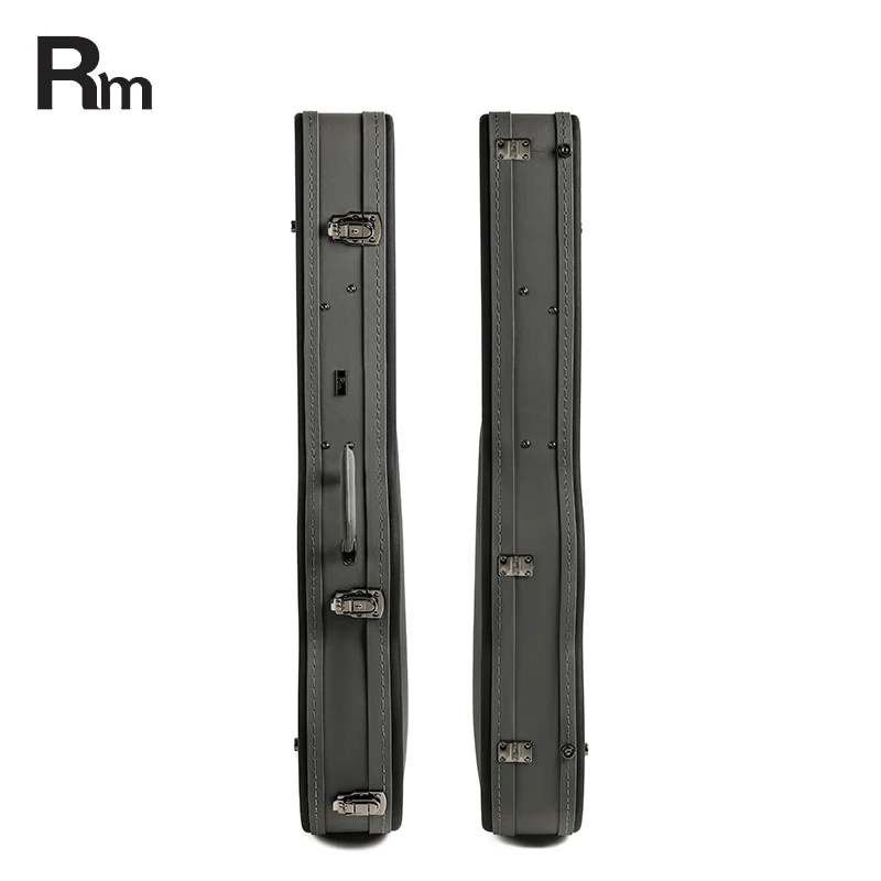 Classical Guitar Cases Black-grey Leather Wooden Guitar Display Case Shockproof Custom Musical Instrument Case