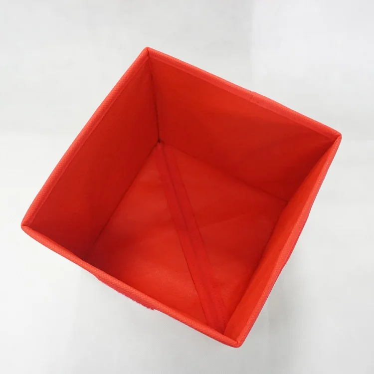 Chiterion Small Fashion Storage Box With Cover Saving Space Store Sundries Foldable Fabric Nursery Storage Bin Box Container